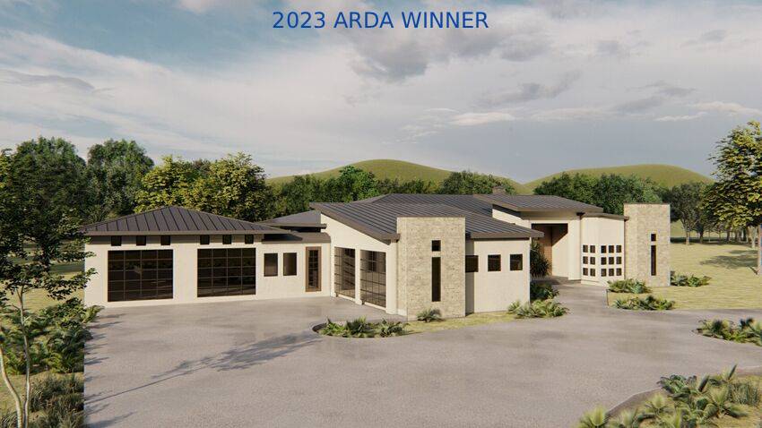 Modern contemporary custom home design with open concept and outdoor living - Texas Hill Country - Riverside Home Designs