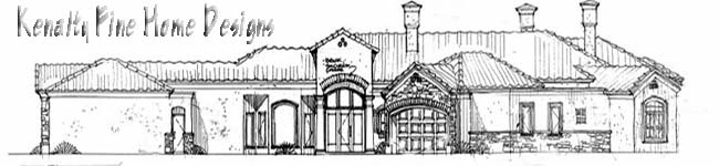Proposed elevation rendering showing stone and stucco finishes - custom home Fredericksburg
